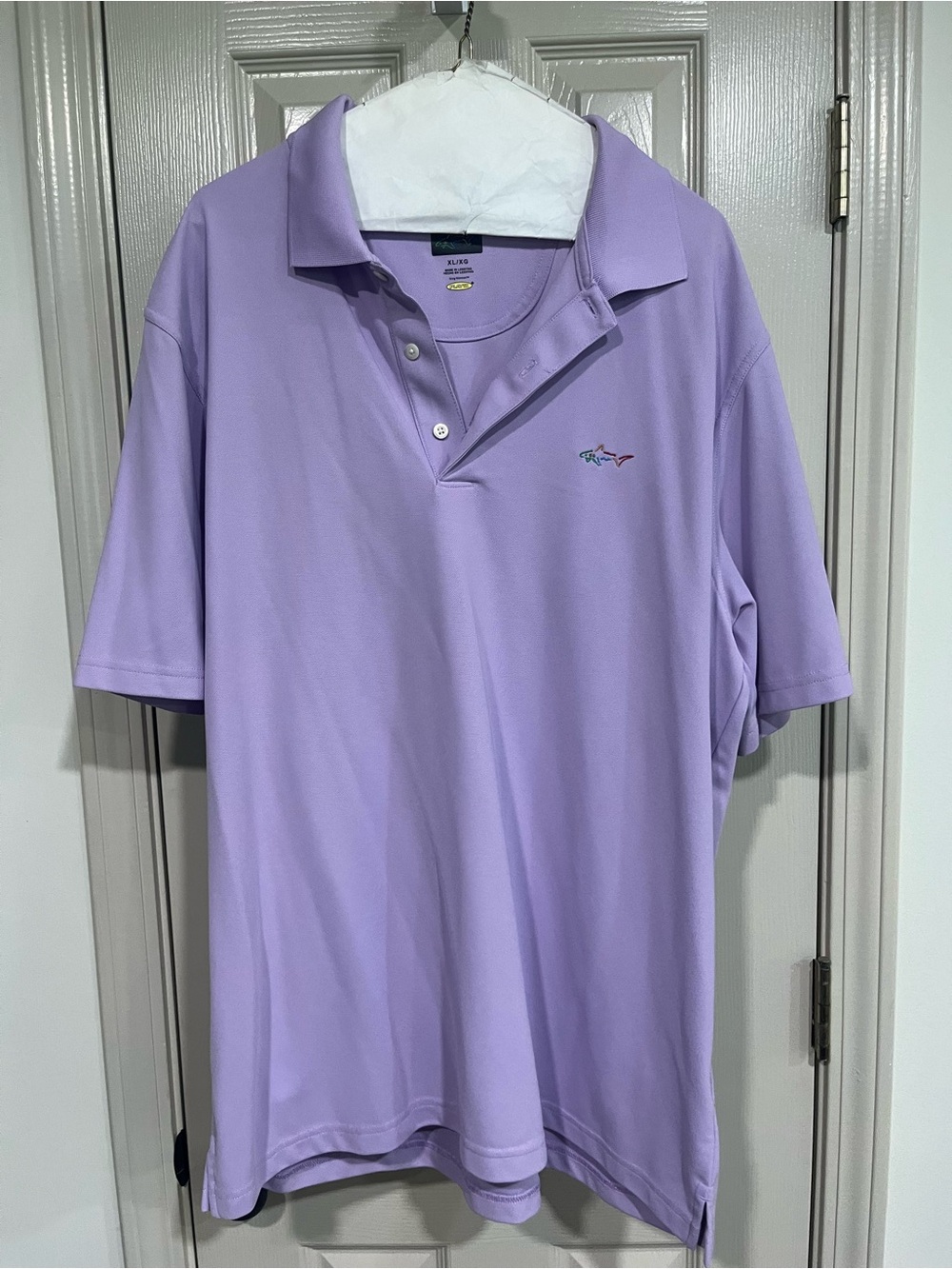 Greg Norman Collection Lavender Short-Sleeve Polo Shirt